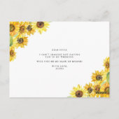 Rustikale Aquarellblumen sind meine Trauzeugin Postkarte (Rückseite)