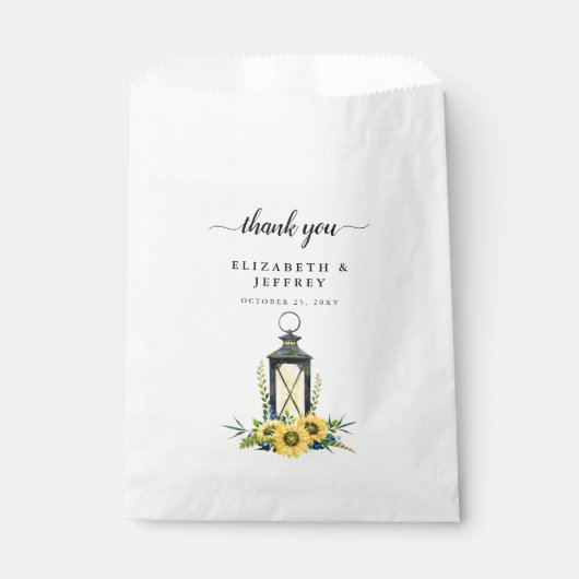 Rustikale Aquarellblüten Laterne Geschenktütchen (Vorderseite)