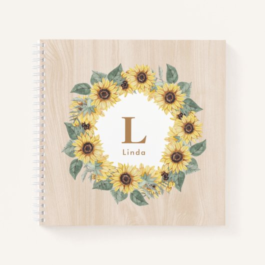 Rustikale Aquarellblütenblume Notizblock (Vorderseite)