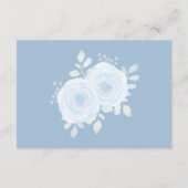 Rustikale Aquarellblütenblütenblütenblüte Blauer H Begleitkarte (Rückseite)