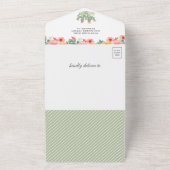 Rustikale Aquarellblütendusche Llama Babydusche All In One Einladung (Außenbereich)