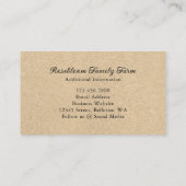 Rustikale Aquarellblütenfarm Visitenkarte (Rückseite)