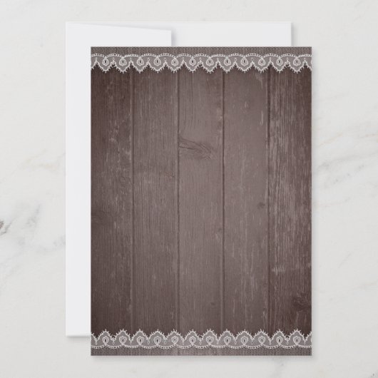 Rustikale Aquarellblütenlace Probe Dinner Einladung (Rückseite)