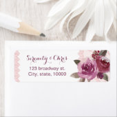 Rustikale Aquarellblütenspitze Rücksendeadresse (Insitu)