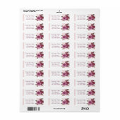 Rustikale Aquarellblütenspitze Rücksendeadresse (Vorne)