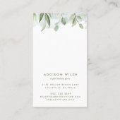 Rustikale Aquarellenkarte Ohrensichtkarte Visitenkarte (Rückseite)