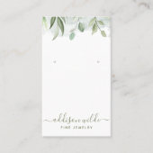 Rustikale Aquarellenkarte Ohrensichtkarte Visitenkarte (Vorderseite)