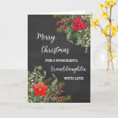 Rustikale Aquarellentochter Frohe Weihnachten Karte (Gelbe Blume)