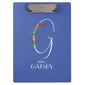 Rustikale Aquarellfarbe G-Lehrer Klemmbrett (Vorderseite)