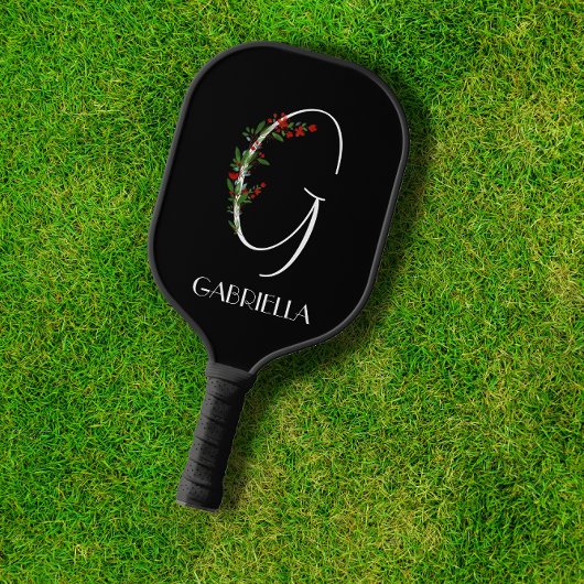 Rustikale Aquarellfarbe G-Lehrer schwarz Pickleball Schläger