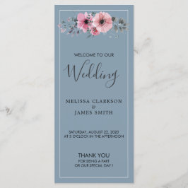 Rustikale Aquarellfarben-Blume staubige blaue Hoch Programm