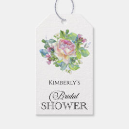 Rustikale Aquarellfarben Brautparty Geschenktasten Geschenkanhänger