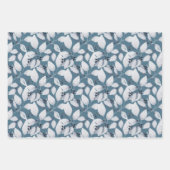 Rustikale Aquarellfarben Dusty Blue Blätter Winter (Vorderseite)