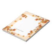 Rustikale Aquarellfarben Fallende Blätter Autumn C Notizblock (Rotiert)