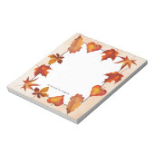 Rustikale Aquarellfarben Fallende Blätter Autumn C Notizblock (Rotiert)