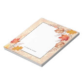 Rustikale Aquarellfarben Fallende Blätter Autumn C Notizblock (Rotiert)