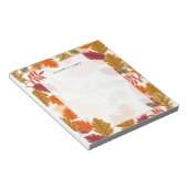 Rustikale Aquarellfarben Fallende Blätter Autumn C Notizblock (angewinkelt)