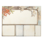 Rustikale Aquarellfarben Florale Schriftflorrahmen Notizblock (Vorderseite)