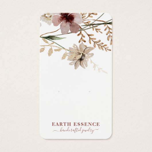 Rustikale Aquarellfarben-Wildblumen mit Grafikkart (Vorderseite)