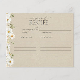 Rustikale Aquarellfarbenkarte Daisy Brautparty Rez