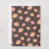 Rustikale Aquarellfarbenprächtige Hochzeit - Einla Einladung (Rückseite)