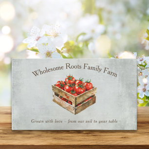 Rustikale Aquarellfarm, lokale Produkte Visitenkarte