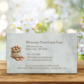 Rustikale Aquarellfarm, lokale Produkte Visitenkarte