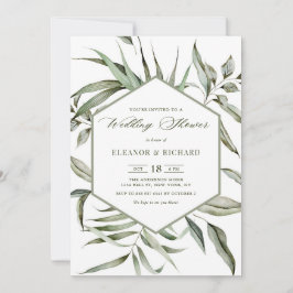 Rustikale Aquarellflächen Polterabend Einladung