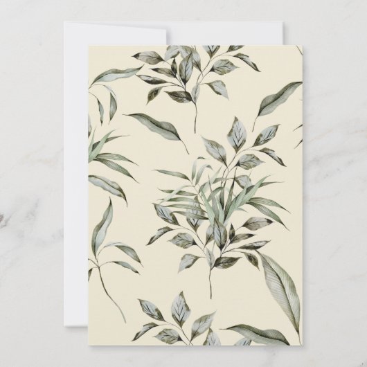 Rustikale Aquarellflächen Polterabend Einladung (Rückseite)