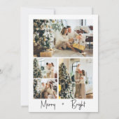 Rustikale Aquarellgrüne Mehrfarbiges Foto Feiertagskarte (Rückseite)