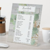 Rustikale Aquarellgrüne Nagelstudios Sockelschild (In Situ)