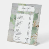 Rustikale Aquarellgrüne Nagelstudios Sockelschild (Vorderseite)