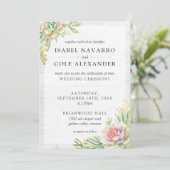 Rustikale Aquarellkaktus Einladung (Stehend Vorderseite)