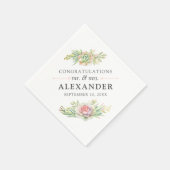 Rustikale Aquarellkaktus Serviette (Ecke)