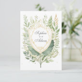 Rustikale Aquarellkarte Save the Date Karte (Stehend Vorderseite)