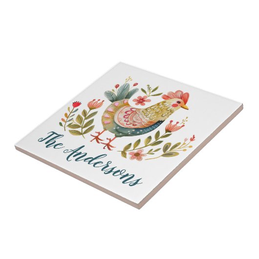 Rustikale Aquarellküche Dekoration Fliese (Seite)