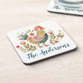 Rustikale Aquarellküche Dekoration Getränkeuntersetzer (Linke Seite)