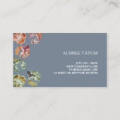 Rustikale Aquarellkunst Fallende Blätter Herbst Visitenkarte (Rückseite)