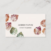 Rustikale Aquarellkunst Fallende Blätter Herbst Visitenkarte (Vorderseite)