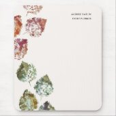 Rustikale Aquarellkunst Herbstlaub Herbst Mousepad (Vorne)