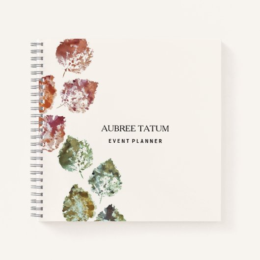Rustikale Aquarellkunst Herbstlaub Herbst Notizblock (Vorderseite)