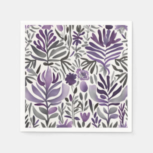 Rustikale Aquarellkunst Pflanze Motive Serviette
