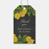 Rustikale Aquarelllemonen - Danke Geschenkanhänger (Vorderseite)