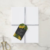 Rustikale Aquarelllemonen - Danke Geschenkanhänger (Mit Garn)