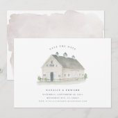 Rustikale Aquarellmärsche Hochzeit speichern das D (Vorne/Hinten)