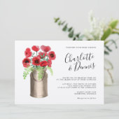 Rustikale Aquarellmücke Einladung (Stehend Vorderseite)