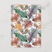 Rustikale Aquarellmushrooms Hochzeit im Herbst Begleitkarte (Rückseite)