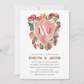 Rustikale Aquarellmushrooms Hochzeit im Herbst Einladung (Vorderseite)