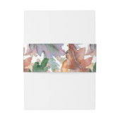 Rustikale Aquarellmushrooms Hochzeit im Herbst Einladungsbanderole (Rückseitenbeispiel)