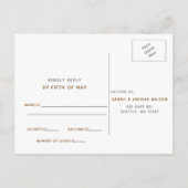 Rustikale Aquarellmushrooms Hochzeit im Herbst Einladungspostkarte (Rückseite)